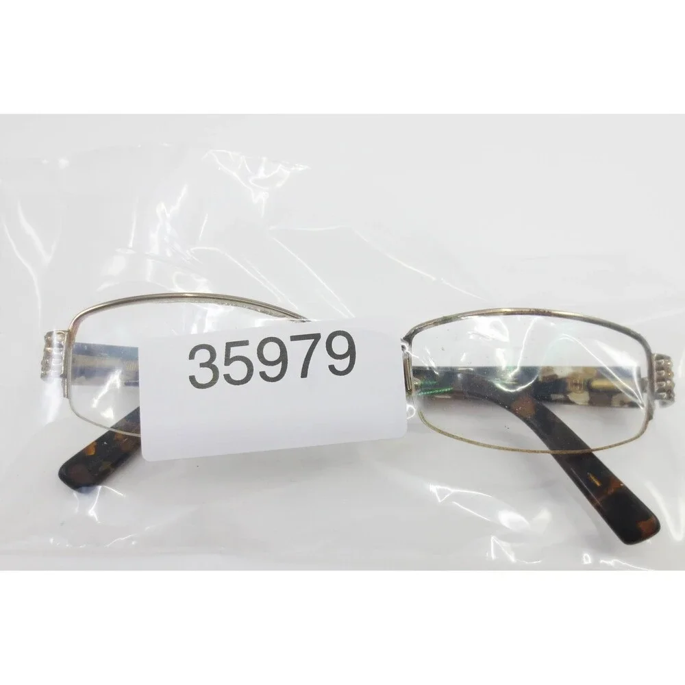 Dereon DOC 308 Eyeglasses Bronze Tortoise Rhinestone Rectangle Frames 53-19-140